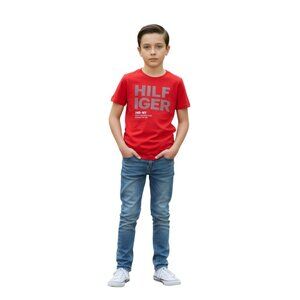 Tommy Hilfiger Kids T-Shirt Boys Red Logo Hilfiger